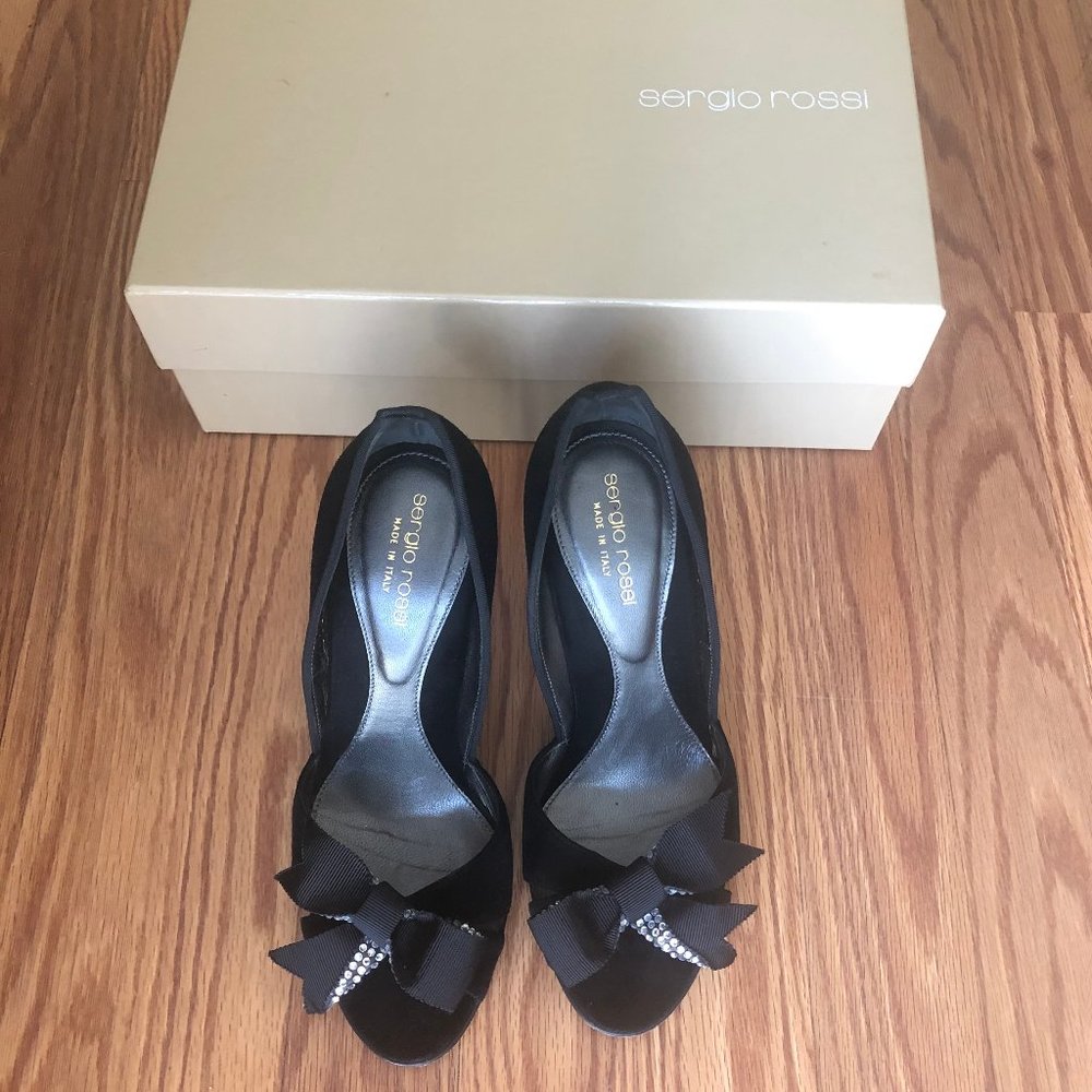 Sergio Rossi Open-Toe Evening Heel